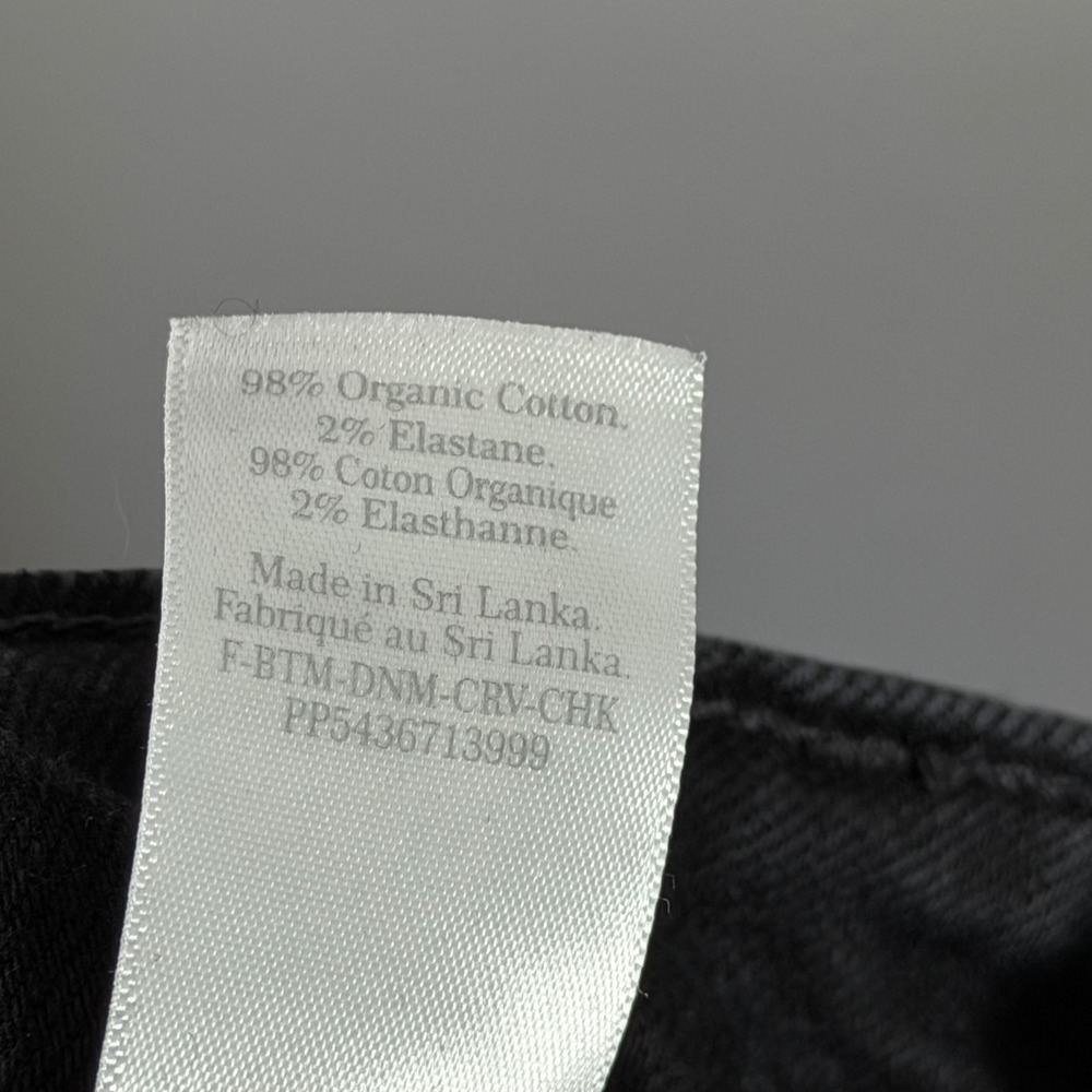 Everlane The Curvy Cheeky Jean High Rise Straight Black Organic Cotton Womens 28 - Picture 7 of 7